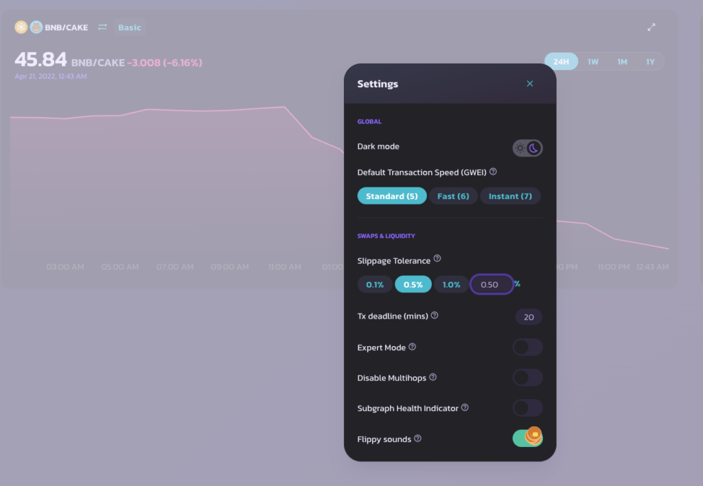 How to fix Pan cakeswap price impact to high
