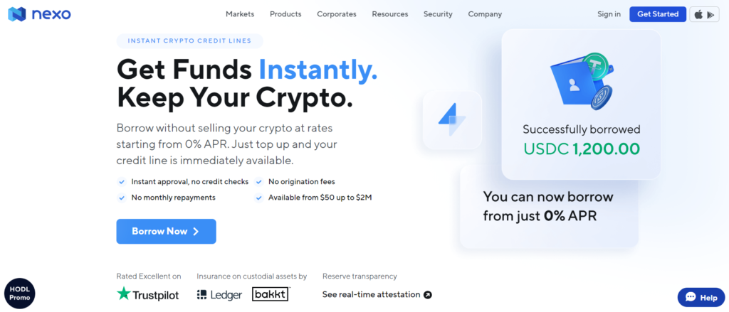 Crypto lending platforms